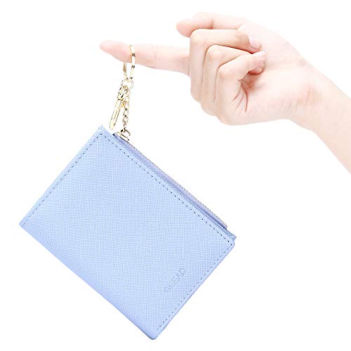 FEITH&FELLY Small Bifold Wallet for Women Zipper Coin Purse Credit Card Holder