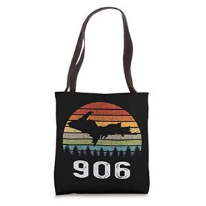 upper peninsula michigan gifts up retro 906 yooper tote bag