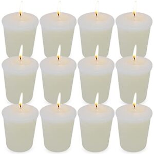 abarli votive candles 12 packs small undscented bulk soy wax votives for weddings, bridal showers, holiday & home parties