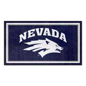 fanmats 26934 ncaa nevada wolfpack 3ft. x 5ft. plush area rug | sports fan area rug, home decor rug and tailgating mat