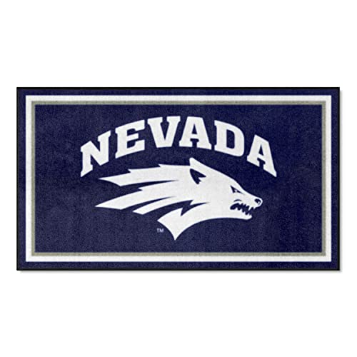 FANMATS 26934 NCAA Nevada Wolfpack 3ft. x 5ft. Plush Area Rug | Sports Fan Area Rug, Home Decor Rug and Tailgating Mat