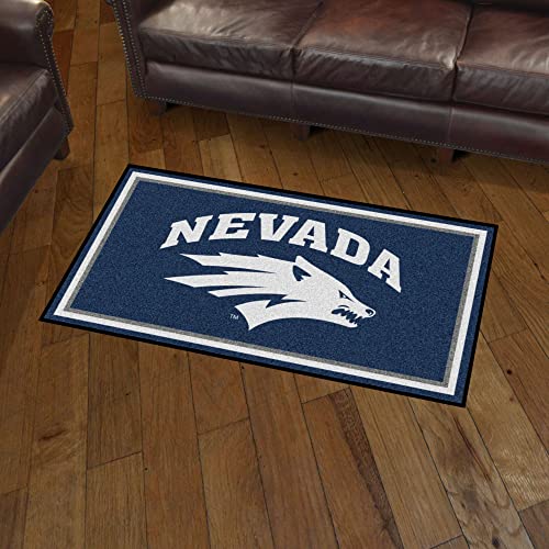 FANMATS 26934 NCAA Nevada Wolfpack 3ft. x 5ft. Plush Area Rug | Sports Fan Area Rug, Home Decor Rug and Tailgating Mat