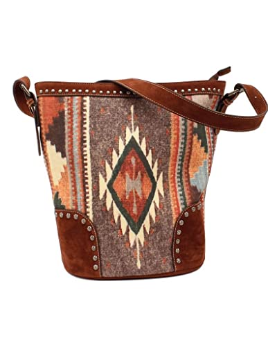 M&F Western N770005502 Aztec Concealed Weapon Tote Bags44; Brown