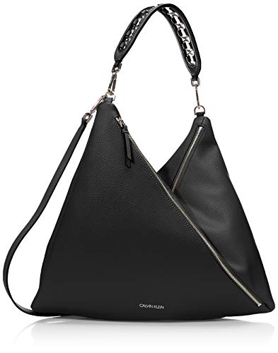 Calvin Klein Geo Rocky Road Hobo, Black/Silver