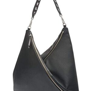 Calvin Klein Geo Rocky Road Hobo, Black/Silver