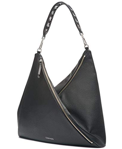 Calvin Klein Geo Rocky Road Hobo, Black/Silver