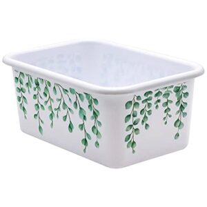 teacher created resources® eucalyptus small plastic storage bin