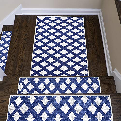 SUSSEXHOME Floral Collection 2 x 3 Foot Heavy Duty Low Pile Rug Runner - Ultra-Thin Non Slip Area Rug - Washable Cotton Indoor Rug for Front Door Foyer Rug for Entryway