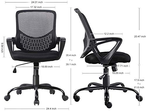 Ergonomic Home Office Rolling Swivel Mesh Desk Chairs for Adults Men Women