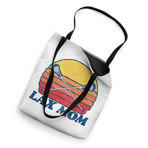 Lax Mom Vintage X Crossed Lacrosse Sticks 80s Sunset Retro Tote Bag