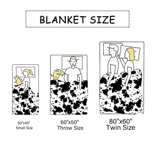 Cow Print Blanket Soft Warm Plush Cow Blankets and Throws Lightweight Cozy Cows Plush Blanket Flannel Cow Throw Sofa Bedroom Couch Camping Travel Blanket Perfect Cow Gift Kids Adults 50x60 inch