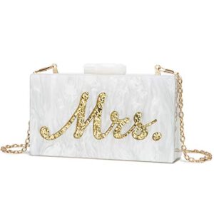 mrs clutch purse women evening handbag acrylic clutch bag for bride party gld