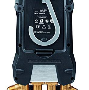 Testo 557s Kit I App Operated Digital Manifold, 2 x testo 115i Pipe Clamp Thermometer, 1 x testo 552i Micron Gauge, 4 x Hoses I for HVAC Systems – with Bluetooth