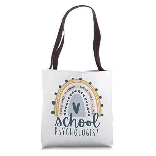 Every Voice Matters Rainbow Psych School Psychologist Tote Bag