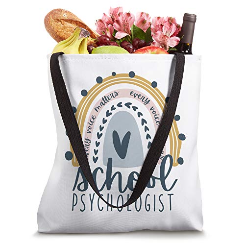 Every Voice Matters Rainbow Psych School Psychologist Tote Bag