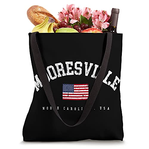 Mooresville NC Retro American Flag USA City Name Tote Bag