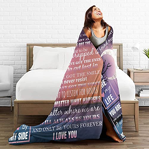 JOPJOLIW Girlfriend Blanket-I Love You Blanket to Girlfriend-Gifts for Girlfriend-Romantic Anniversary Birthday for Her Throw Blanket 60"x50"