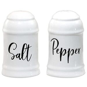 home acre designs salt and pepper shakers set farmhouse kitchen decor ceramic salt shaker -white salt and pepper shaker – wedding registry ideas gifts rustic salt and pepper set holder table decor