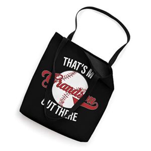 That's My Grandson Out There Baseball For Grandma Grandpa Tote Bag