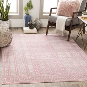 artistic weavers dianne area rug 5’3″ x 7’3″, pale pink/cream