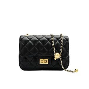 jopchunm designer handbags leather clutch small quilted purse black crossbody bags for women