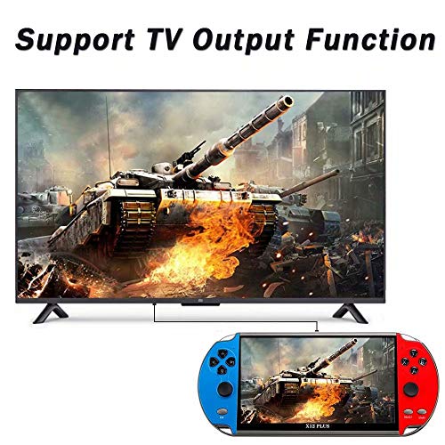 songlan-X12 Plus 7-inch HD Screen Handheld Portable MP5, 10000+ Free Games，Dual Joystick Nostalgic Arcade Video Game Machine 16GB ROM, Support GBC/GBA/NES/MD/SMC/SFC Games Children's Gifts