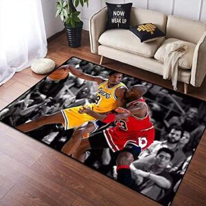 nba series area rugs for boys girls kids bedroom, basketball team logo rug map carpet non-slip bathroom mats crystal velvet sofa floor mat for living room