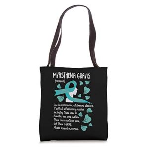 MG Awareness Myasthenia Gravis Neuromuscular Disease Family Tote Bag