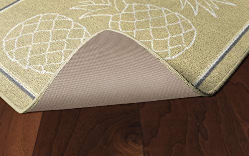 Brumlow MILLS Pineapple Fruit Home Decor Area Rug for Kitchen, Dining, Living Room, Bedroom or Doorway Mat, 20" x 34", Neutral