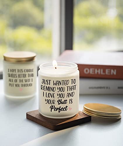 Gift for Her- Funny Valentine Gifts for Girlfriend, Wife- Birthday Gifts for Him, Boyfriend, Husband- I Love You Gifts, Romantic Anniversary, Christmas Gifts for Her, Lavender Scented Candles (7oz)