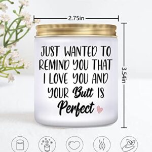 Gift for Her- Funny Valentine Gifts for Girlfriend, Wife- Birthday Gifts for Him, Boyfriend, Husband- I Love You Gifts, Romantic Anniversary, Christmas Gifts for Her, Lavender Scented Candles (7oz)