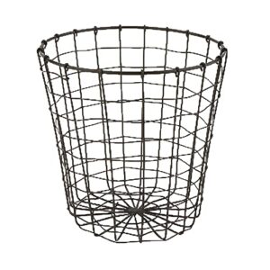 g.e.t. wb-317-mg heavy duty iron wire utility storage basket, round, 8″ x 8″