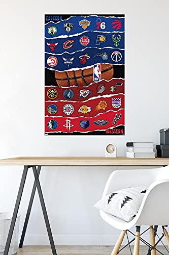 Trends International NBA League-Logos 21 Wall Poster, 22.375" x 34", Unframed Version