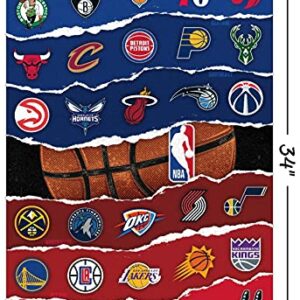 Trends International NBA League-Logos 21 Wall Poster, 22.375" x 34", Unframed Version