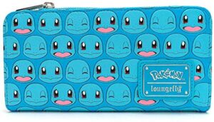 loungefly x pokemon squirtle faces aop flap wallet