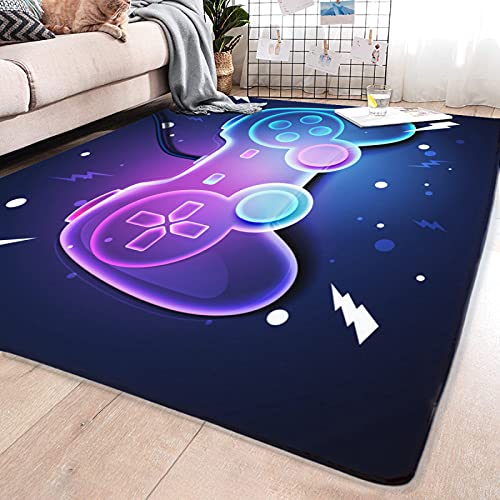 Large Game Area Rugs 3D Gamer Carpet Decor Printed Gamepad Living Room Mat Bedroom Controller Player Boys Gifts Home Non-Slip Crystal Floor Polyester Mat (Game Rugs-39x70inches)