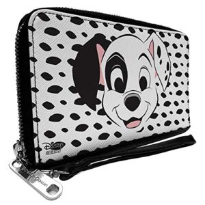 Buckle-Down Women's PU Zip Around Wallet Rectangle-101, 101 Dalmatians, 7.5"x4.5"