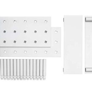 Morspace Peg Board Wall Display - Beautifully organise Your Home, Garage, Kitchen, Bedroom or Office Space with pegboard Wall décor and Organization (White)