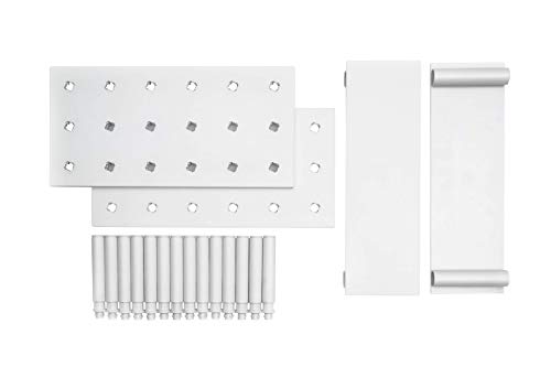 Morspace Peg Board Wall Display - Beautifully organise Your Home, Garage, Kitchen, Bedroom or Office Space with pegboard Wall décor and Organization (White)