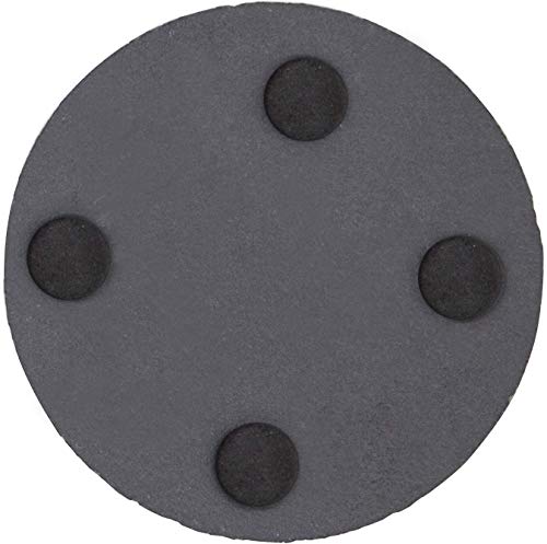 13 Pieces Slate Drink Coasters, GOH DODD 4 Inch Black Stone Coasters Bulk Cup Coaster Set with Anti-Scratch Bottom for Bar Kitchen Home Apartment, Round