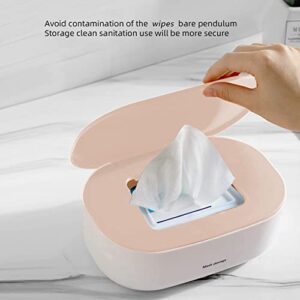 AnyCar Wipes Holder, Household Large Capacity Sealing Tissue Storage Holder, Wall Mount Wipes Mask Storage Box, Desktop Wall Storage Box with Lid (Pink)