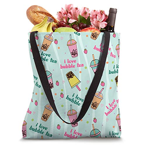 Milk Tea Love Bubble Tea Design Bubble Tea Lover Gift Ideas Tote Bag