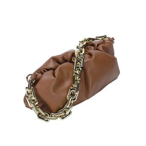 Dumpling Bag Cloud Purses and Handbags for Women Chunky Chain Pouch Shoulder Bag