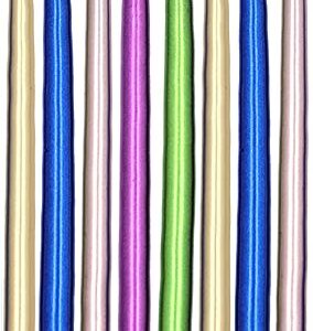 Dripless Hanukkah Candles Metallic Multicolors Deluxe Tapered Decorations, Chanukkah Menorah Candles for All 8 Nights of Chanukah