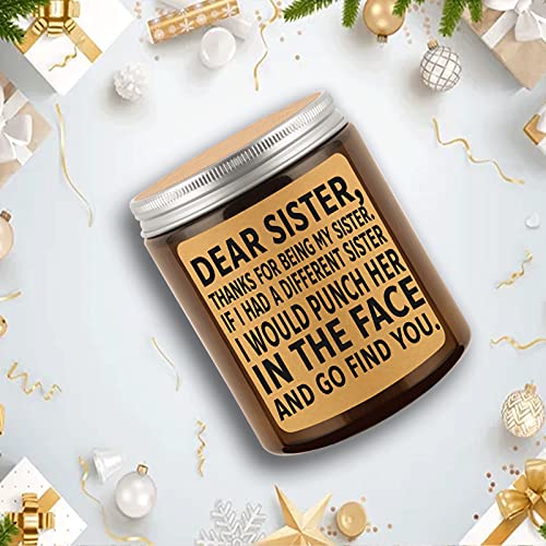 Sister Gifts from Sister, Brother-Gifts for Sister-Birthday Gifts for Sister, Women-Unique Gifts for Soul Sister, Big Sister, Little Sister,Sister in Law-LUOYUO Lavender Scented Candles