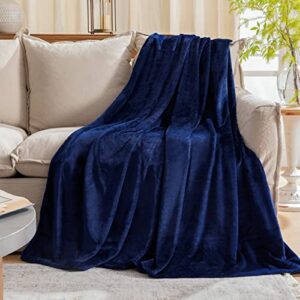 jiahannha fleece blanket plush throw blanket navy blue(50 by 60 inches),super soft fuzzy cozy flannel blanket for couch sofa bed.microfiber blanket lightweight