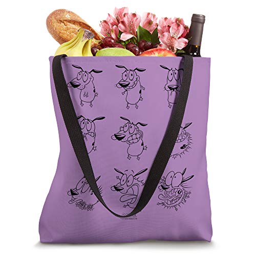 Courage the Cowardly Dog Courage Poses Tote Bag