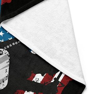 Generic Veteran Blanket, Military Throws, Gift for Veteran, Gifts, Gifts Soldiers, Thank You Veterans, 60 x 80 Inches - Sherpa