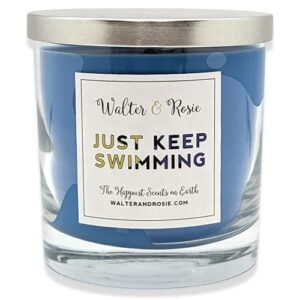 walter & rosie candle co. – just keep swimming 11oz scented candle inspired by disney pixar’s finding nemo – the happiest scents on earth – soy blend – up to 40 hrs