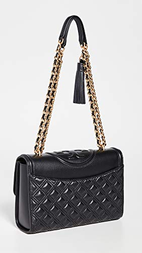 Tory Burch Women's Fleming Convertible Shoulder Bag, Black, One Size